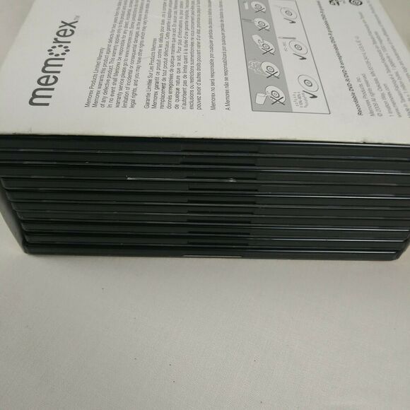 Memorex DVD-R 16x 4.7GB 120min 10 Pack in Slim Case Blank Disc - Picture 3 of 5